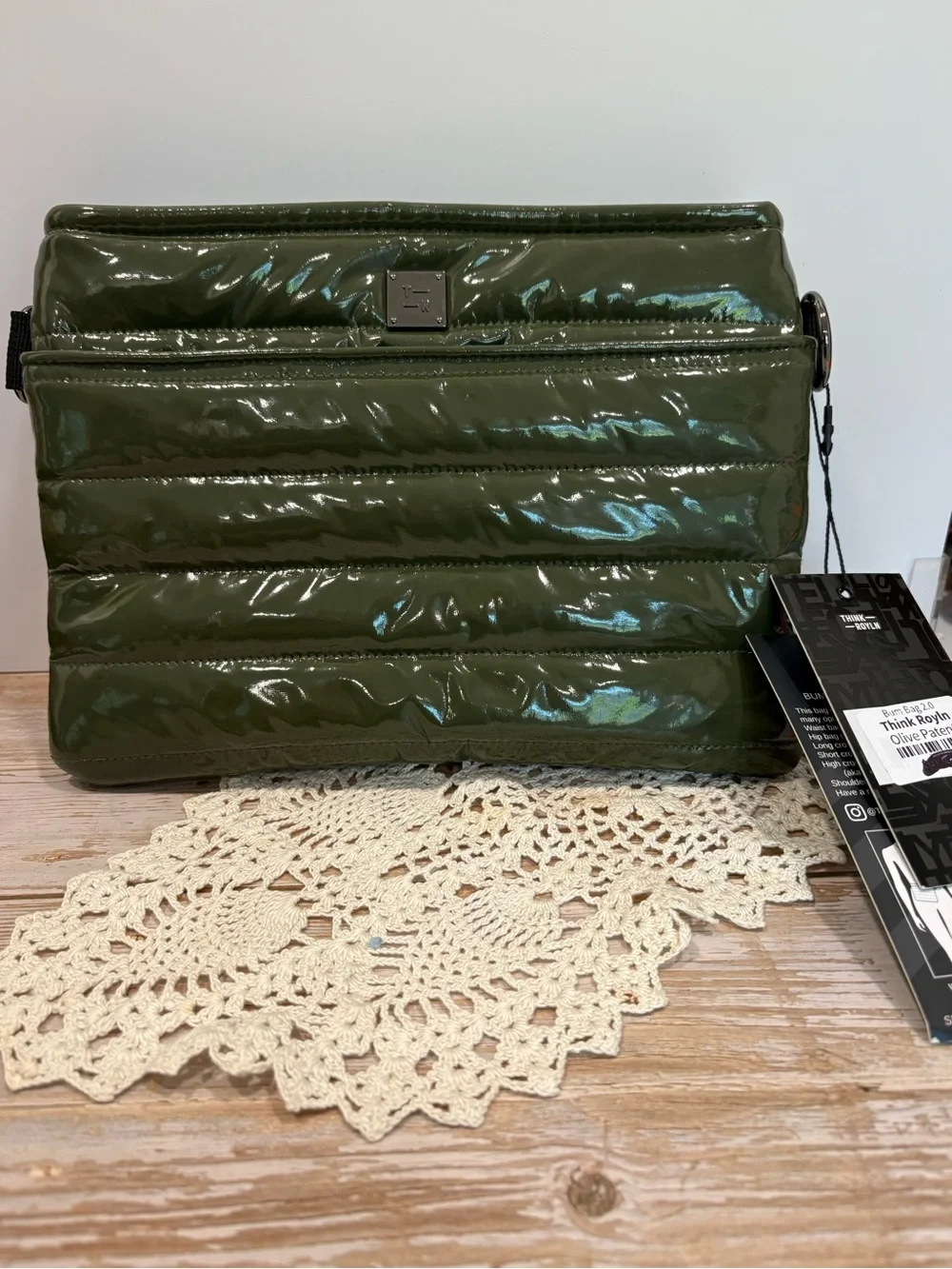 THINK ROYLN Olive Green Quilted Bum Bag Crossbody